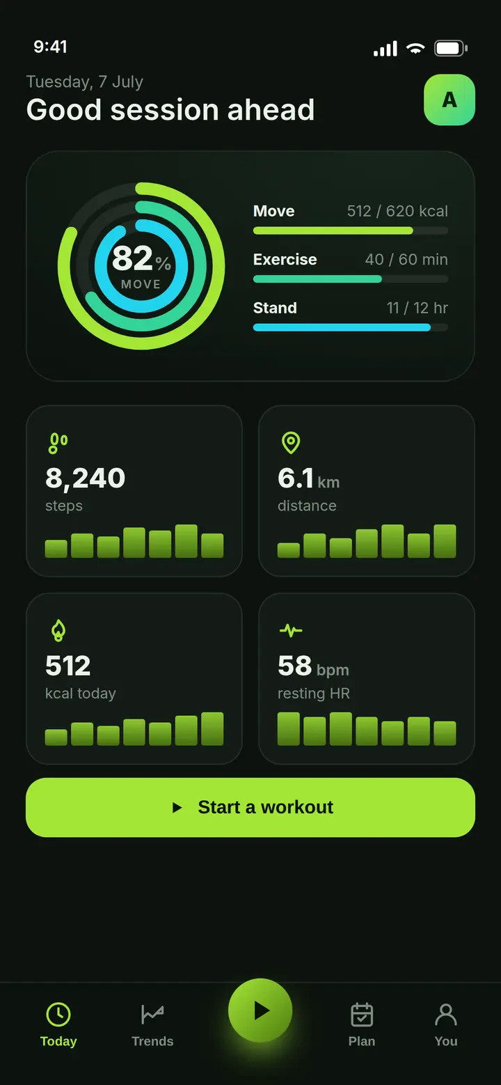 Pulse — mobile app preview