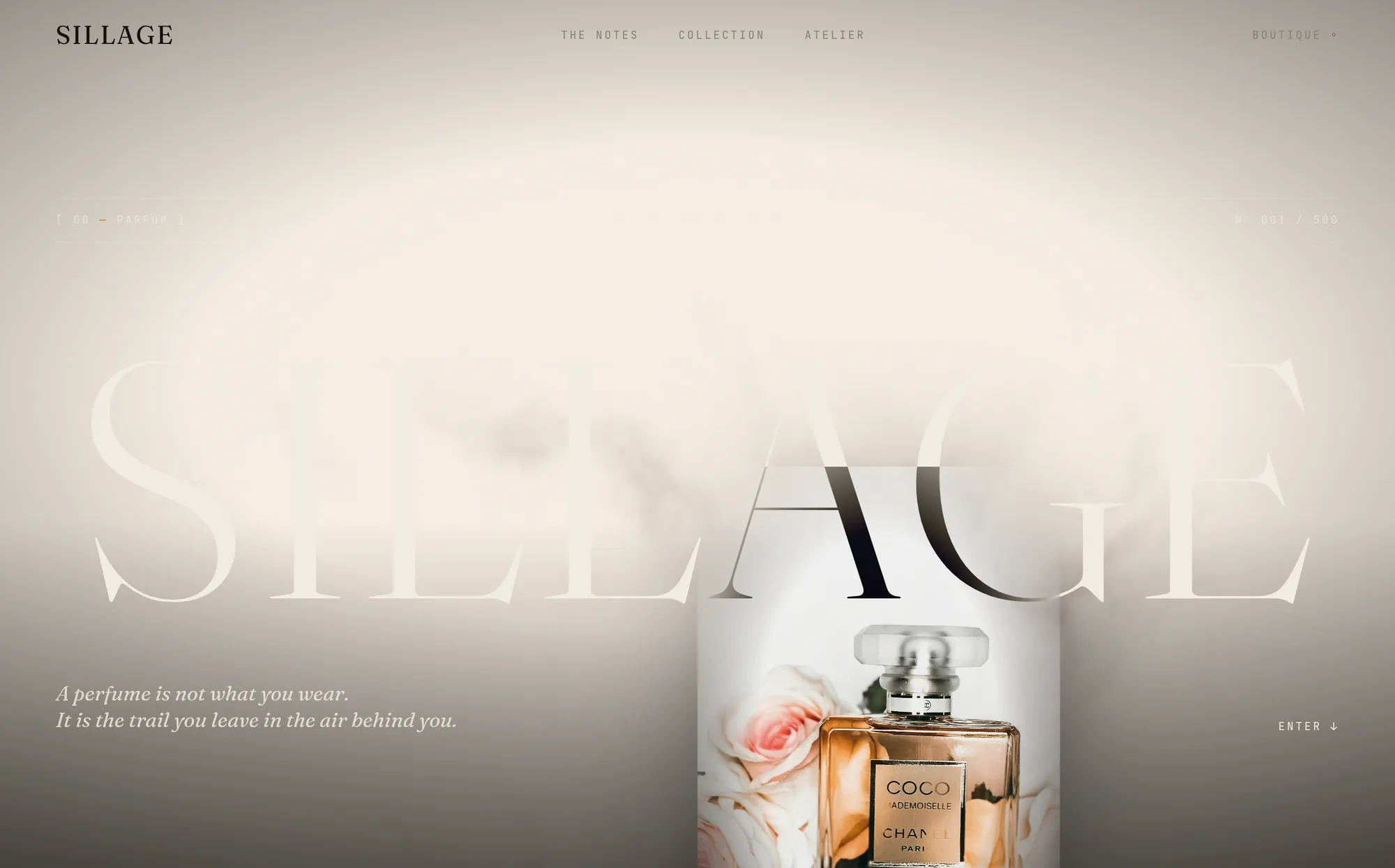 SILLAGE — The Trail You Leave — website preview